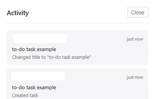 activity history