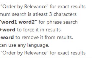 Refining your searches