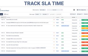 Time to SLA Report
Track your SLAs issues and get automatically generated reports easily.