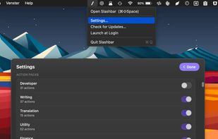 Slashbar screenshot 1