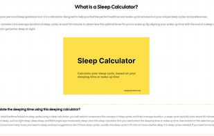 SleepCalculator.info screenshot 1