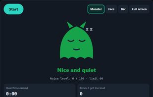 The monster sleeps while the class is quiet (dark theme)