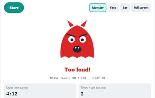The monster wakes up when the class is too loud