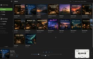 The Albums wall — your library, browsable at a glance