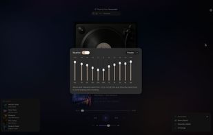 10-band graphic equalizer with presets and a custom curve