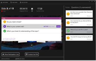 SlideLizard presenter view (control interactive features during the presentation on your 2nd screen)