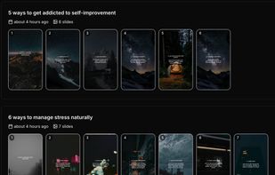 Generate slideshows in seconds (dark)