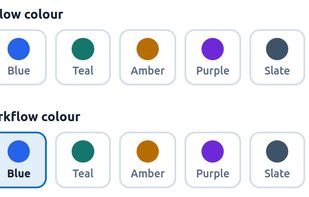 Customised Workflow Colours