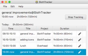 SlothTracker screenshot 1