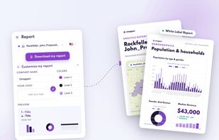 Generate branded, shareable reports directly from your maps: showing market potential in a format your prospects can act on immediately.