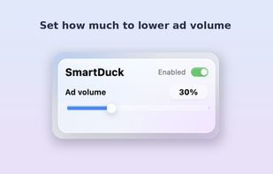 Adjustable ad volume slider