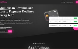 Homepage of SmartRetry website