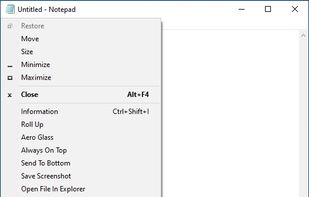 SmartSystemMenu screenshot 2