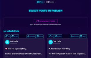 generated posts for a food to go packaing company