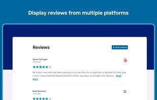 Reviews Feed: reviews from Google, Yelp, Facebook and more in one feed