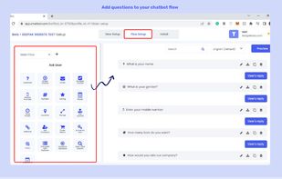 Flow setup design your Bot Flow