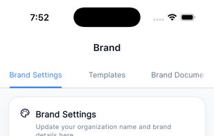Brand Setting  (Mobile)