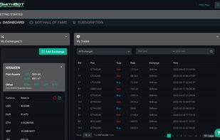 Dashboard: your exchanges, bots & trades