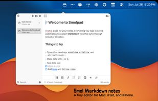 Menubar markdown notes on MacOS
