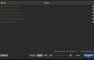 Conversion and optimization of batch image files with Smolr