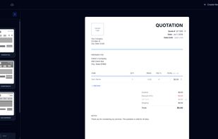 Quotation Create Page