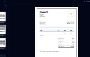 Invoice Create Page