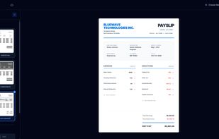 Payslip Create Page