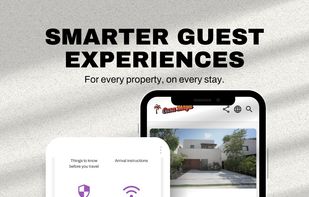 Smarter guest experiences for every property, on every stay — cut up to 80% of repeat guest questions with a branded digital guidebook covering arrival instructions, safety info, amenities, groceries, and in-home services.