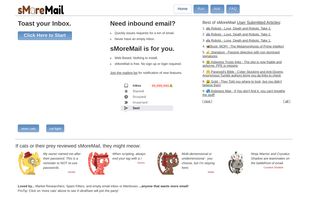 sMoreMail homepage.