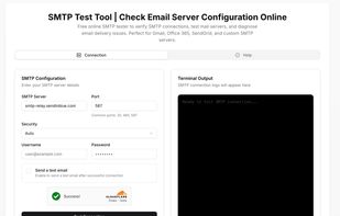 SMTP Test Tool screenshot 1