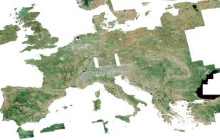 Sentinel-1A mosaic over Europe, generated using 400 ascending scenes from May to July 2015. Processing involved radiometric calibration, multi-looking, terrain correction at 120 m resolution, and spatial mosaicking using ESA’s SNAP/Sentinel-1 Toolbox.

Copyright: 2015 ESA/Array Systems Computing Inc. – Contains modified Copernicus Sentinel data

See it also on esa.int
