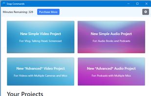 Start a new video or audio project.