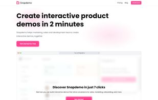 Landing page screenshot for snapdemo.io