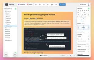 snappify editor page