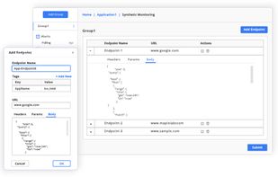 Easy API and endpoint observability through Synthetics