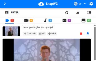 SnapWc browser extension preview video before downloading