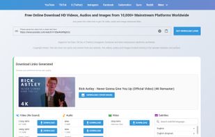 SnapWc.com Youtube videos, audios, subtitles and cover download test