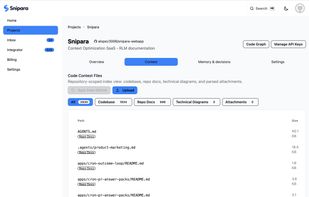 Snipara screenshot 2