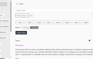 Organize with tags and collections
