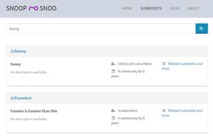 Subreddit search for "funny"