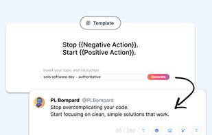 Use popular tweet templates or create your own