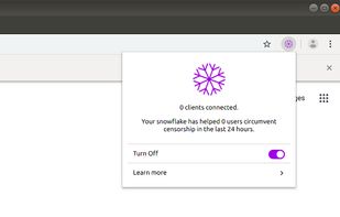 Snowflake Tor screenshot 1