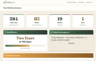 Sobriety.zone screenshot 1