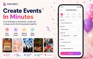 Create events and activities, share with your friends, family, and customers with a simple click