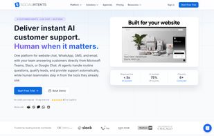 AI Powered Live Chat to scale your support.