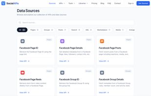 SocialAPIs Sources Directory