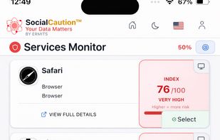 Select services to monitor