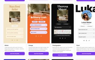 Link in bio templates with booking and WhatsApp buttons