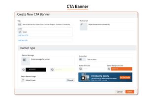 Create & associate a CTA Banner to Redirect Users / Traffic to your Landing Page. A Call-to-Action Banner is a piece of content. But when you have the power to add a CTA banner on third-party content, you maximise the potential to get traffic back to your site from relevant third-party content you serve on your Social Media Channels.