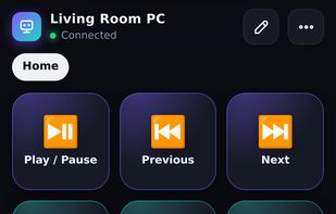 Phone button grid with push-to-talk voice bar.